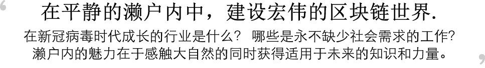 在平静的濑户内中，建设宏伟的区块链世界在新冠病毒时代成长的行业是什么？ 哪些是永不缺少社会需求的工作？濑户内的魅力在于感触大自然的同时获得适用于未来的知识和力量。